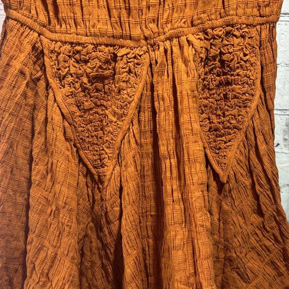Luca Boho Long Sleeve Orange Dress - Picture 6 of 11
